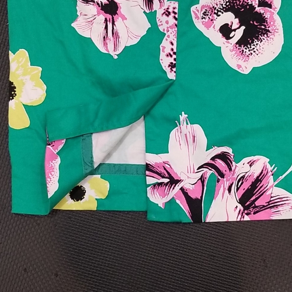 J.crew pencil skirt green with floral print size 0 - Picture 4 of 8